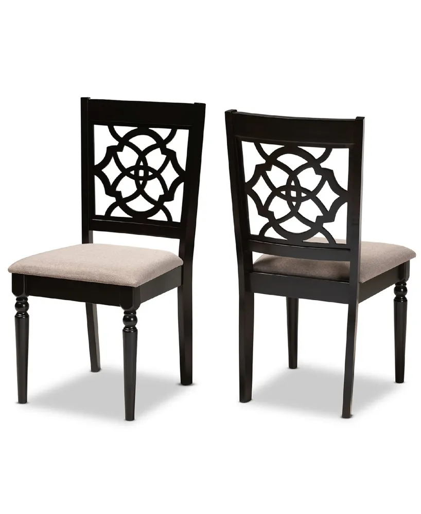 Renaud Modern and Contemporary Fabric Upholstered 2 Piece Dining Chair Set Set