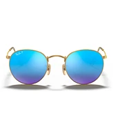 Ray-Ban Polarized Sunglasses, RB3447 Round Flash Lenses
