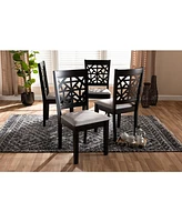 Jackson Modern and Contemporary Fabric Upholstered 4 Piece Dining Chair Set