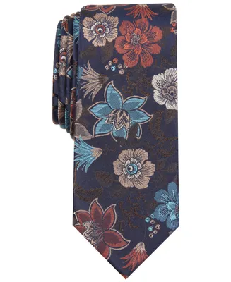 Bar Iii Men's Ryewood Skinny Floral Tie, Created for Macy's