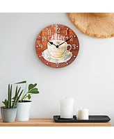 La Crosse Technology Clock 12" Round Coffee Decor Analog Quartz Wall Clock