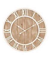 La Crosse Technology Clock 19.7" Harper Wood Quartz Wall Clock