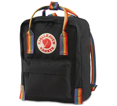 Fjallraven Kanken Rainbow Mini Backpack - Black