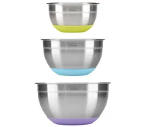 Cuisinart Stainless Steel Mixing Bowls with Non-Slip Bases, Set of 3