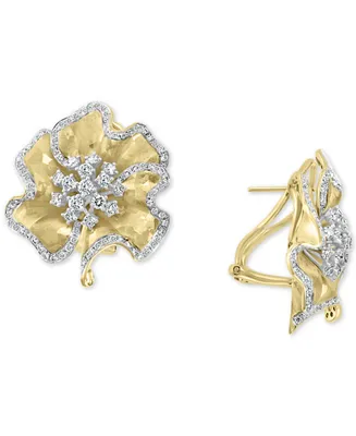 Effy Diamond Flower Stud Earrings (1-5/8 ct. t.w.) in 14k Gold
