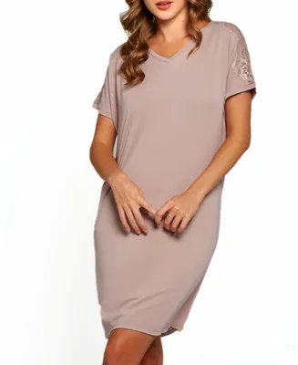 Women's Estelle Modal and Lace V-Neck Sleep Gown