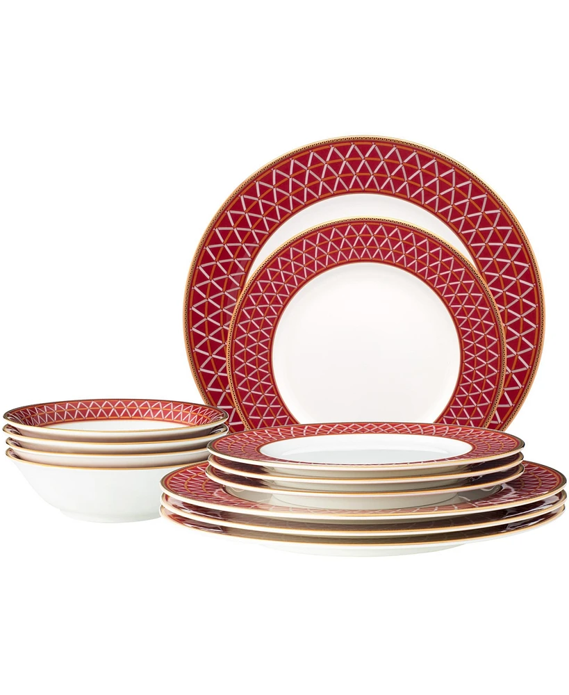 Noritake Crochet 12- Pc Dinnerware Set, Service for 4