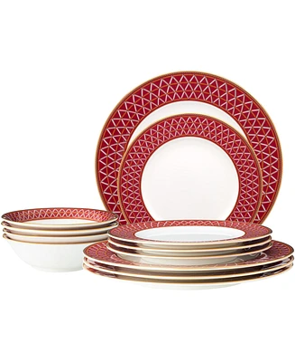 Noritake Crochet 12- Pc Dinnerware Set, Service for 4