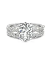 Moissanite Radiant Bridal Set 3-3/8 ct. t.w. Diamond Equivalent 14k White Gold