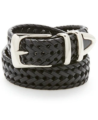 Perry Ellis Portfolio Men's Leather Braided Belt