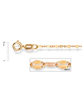 20" Mirror Link Chain (1-1/2mm) 14K White or Rose Gold