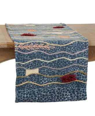 Saro Lifestyle Block Print Table Runner