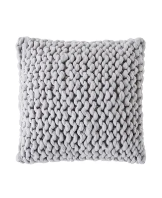 Levtex Macalister Plaid Cable KnitDecorative Pillow, 18" x 18"