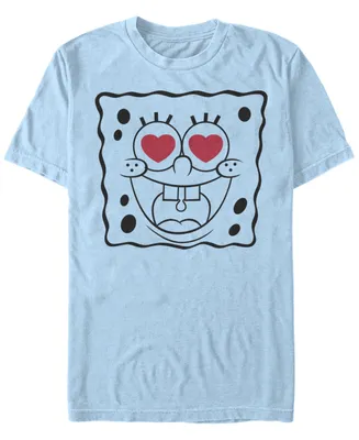 Fifth Sun Men's SpongeBob Line Face Short Sleeve Crew T-shirt