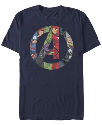 Fifth Sun Men's Avengers Heroes Icon Short Sleeve Crew T-shirt