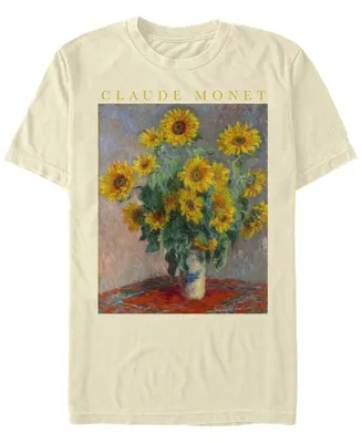 Fifth Sun Men's Monet Sunflowers Short Sleeve Crew T-shirt