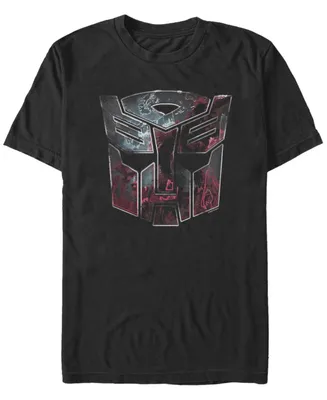 Fifth Sun Men's Autobot Face Badge Short Sleeve Crew T-shirt