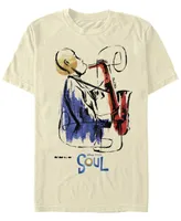 Fifth Sun Men's Saxophone Painting Short Sleeve Crew T-shirt