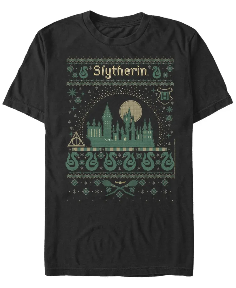 Fifth Sun Men's Slytherin Sweater Short Sleeve Crew T-shirt