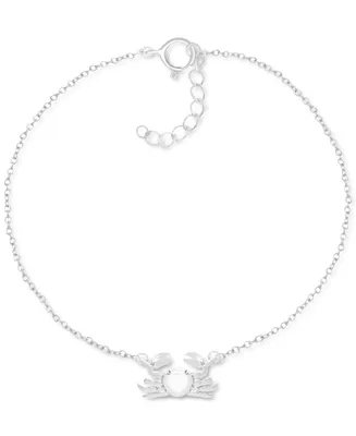 Giani Bernini Crab Ankle Bracelet in Sterling Silver, Created for Macy's