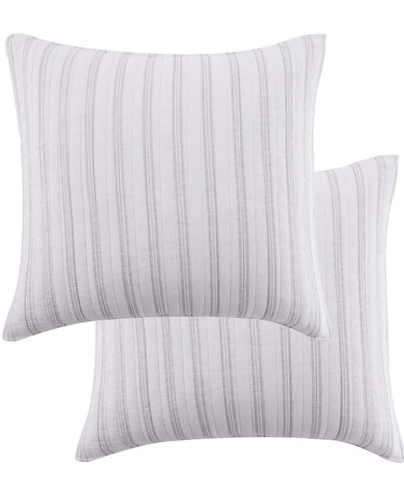 Levtex Sanira Subtle Stripe 2-Pc. Sham Set, European