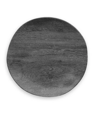 TarHong Faux Real Blackened Wood Dinner, 10.5" Set of 6