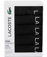 Lacoste Men's 5-Pack Cotton Boxer Brief Underwear