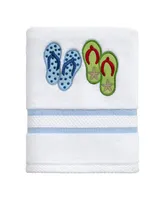 Avanti Beach Mode Flip-Flop Motif Cotton Hand Towel, 16" x 28"