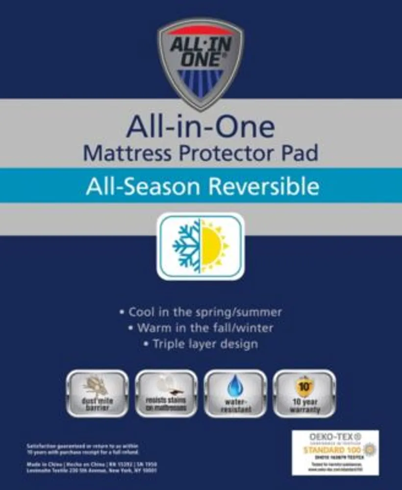 All In One All Season Reversible Cooling Warming Fitted Mattress Pads