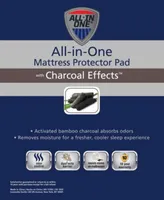 All In One Charcoal Effects Odor Control Cooling Fitted Mattress Pads
