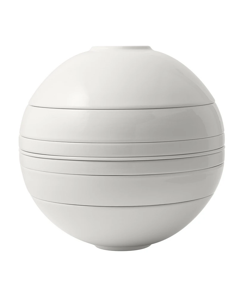 Villeroy & Boch La Boule White 7-Piece Dinnerware Set, Service for 2