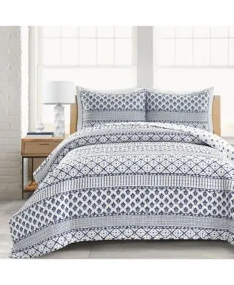 Lush Decor Monique Stripe Quilt Set