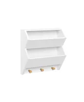 Kids Catch-All Wall Shelf with 3 Hooks