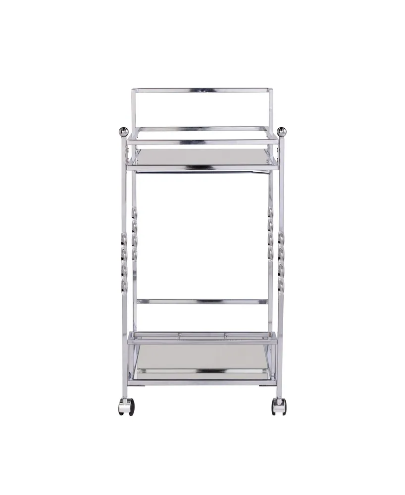 Ivers Metal Mirrored Bar Cart