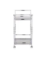 Ivers Metal Mirrored Bar Cart