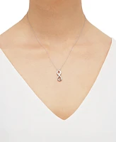 241 Wear It Both Ways Diamond Infinity Pendant Necklace (1/8 ct. t.w.) in 14k White Gold