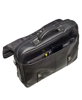 Men's Double Compartment Briefcase with Rfid Secure Pocket for 15.6" Laptop and Tablet