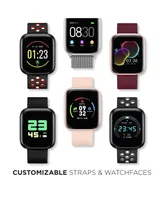 iTouch Air 3 Unisex Heart Rate Merlot Strap Smart Watch 40mm