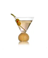 Qualia Glass Bling Martini Barware, Set of 2