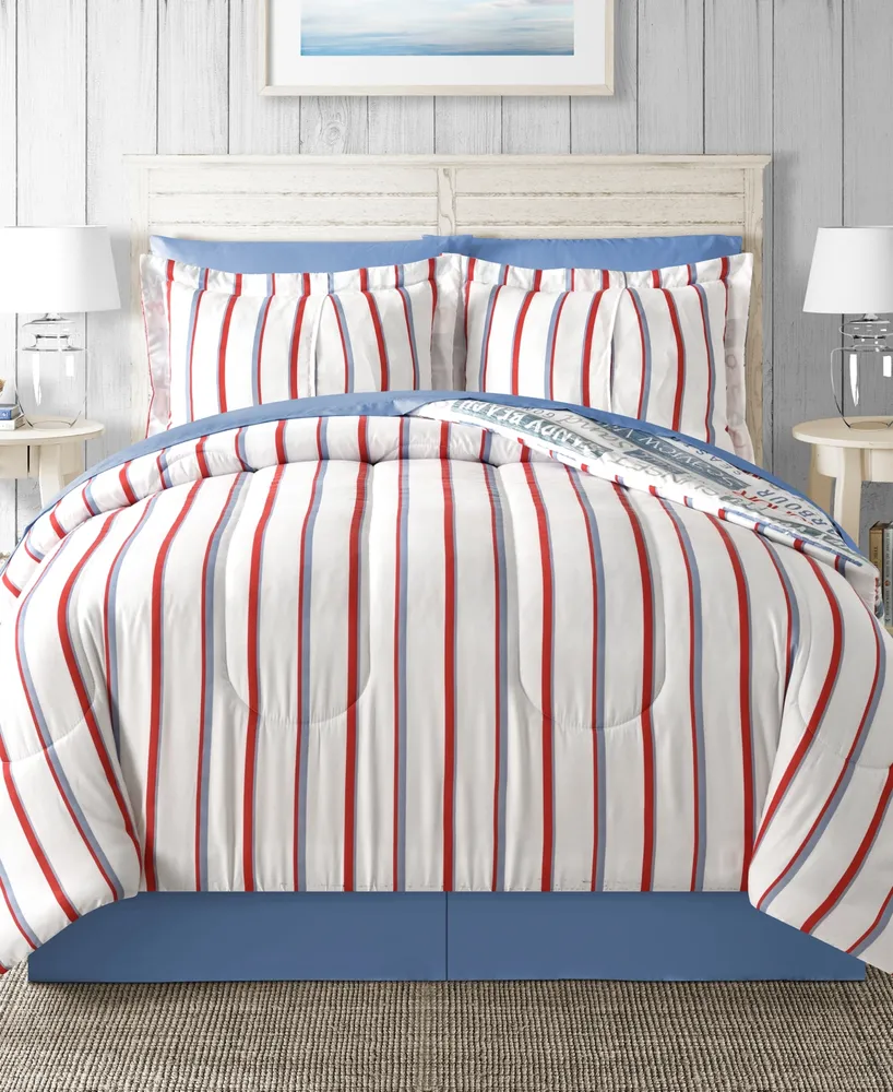 Fairfield Square Collection Sunset Beach Reversible 8 Pc. Comforter Sets, Created for Macy's
