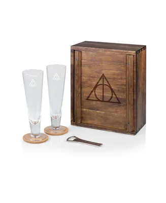 Harry Potter Deathly Hallows Beverage Glass Gift Set, 6 Pieces