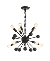 Orbit 10-Light Adjustable Modern Industrial Sputnik Led Chandelier