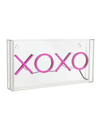 Contemporary Glam Acrylic Box Usb Operated Led Neon Light
