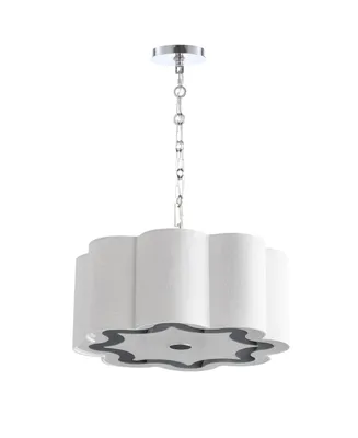 Coquille 4-Light 20" Adjustable Scalloped Shade Led Pendant
