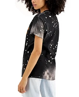 Love Tribe Juniors' Cotton Butterfly-Print T-Shirt