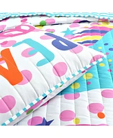 Lush Decor Kids Unicorn Rainbow -Pc. Quilt Set