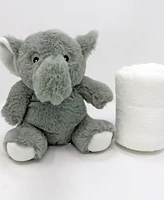 Amor Bebe Boys and Girls Plush Elephant with Blanket