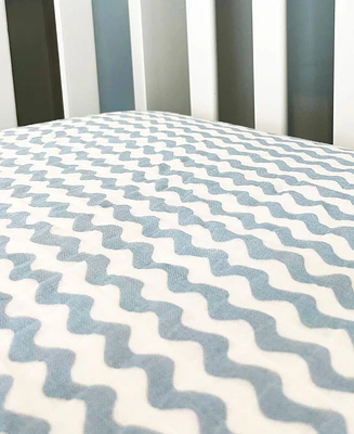 Baby Boys Waves Muslin Crib Sheet