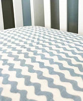 Baby Boys Waves Muslin Crib Sheet