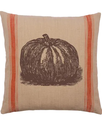 C&F Home Pumpkin Feed Sack Harvest Decorative Pillow, 20" x 20"